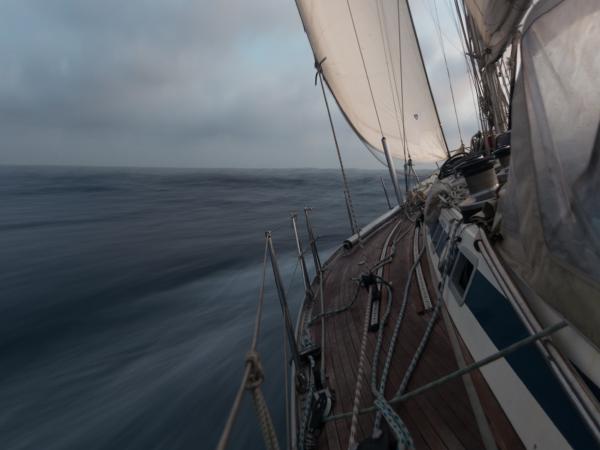 Anne Mari underveis nordover Atlanterhavet til Kapp Verde-øyene i mai 2012.